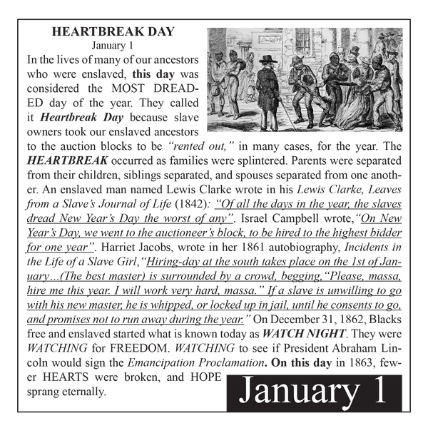 Black Heritage Day IV Desktop Calendar - SOLD OUT!
